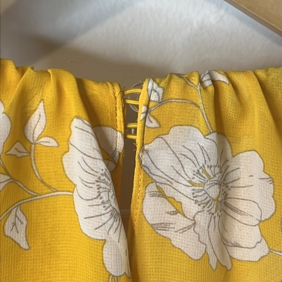 Adrianna Papell NWT Yellow with White Flowers Halter Maxi Dress Size 8 Wedding - Picture 10 of 11